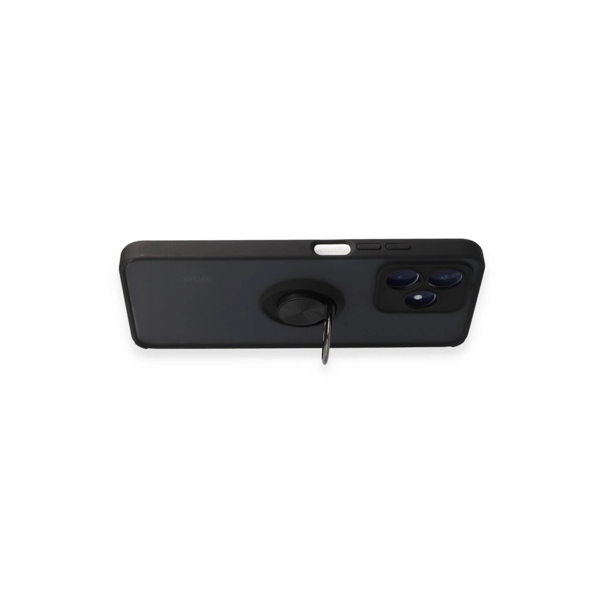 Realme C53 Kılıf Montreal Yüzüklü Silikon Kapak - Siyah