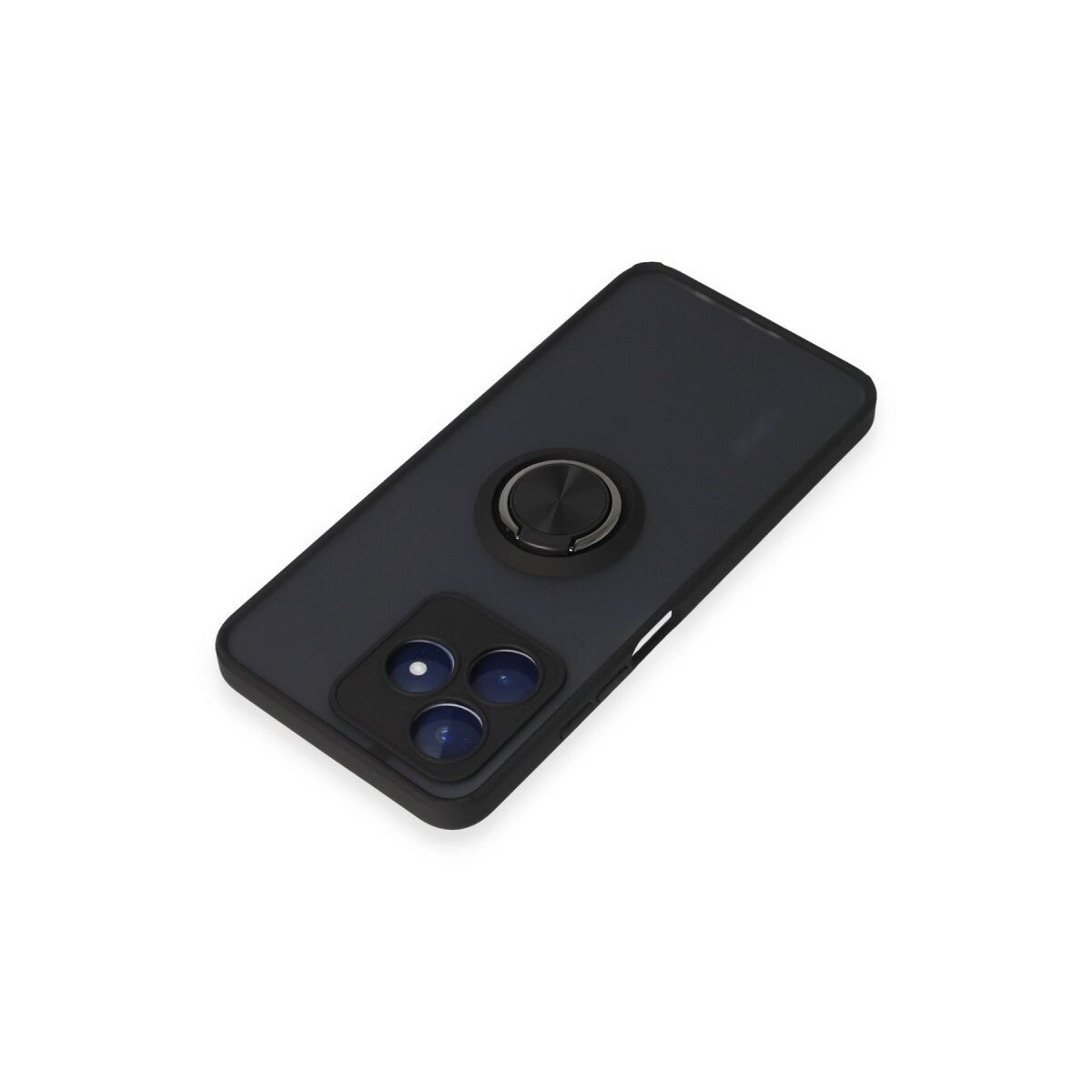 Realme C53 Kılıf Montreal Yüzüklü Silikon Kapak - Siyah