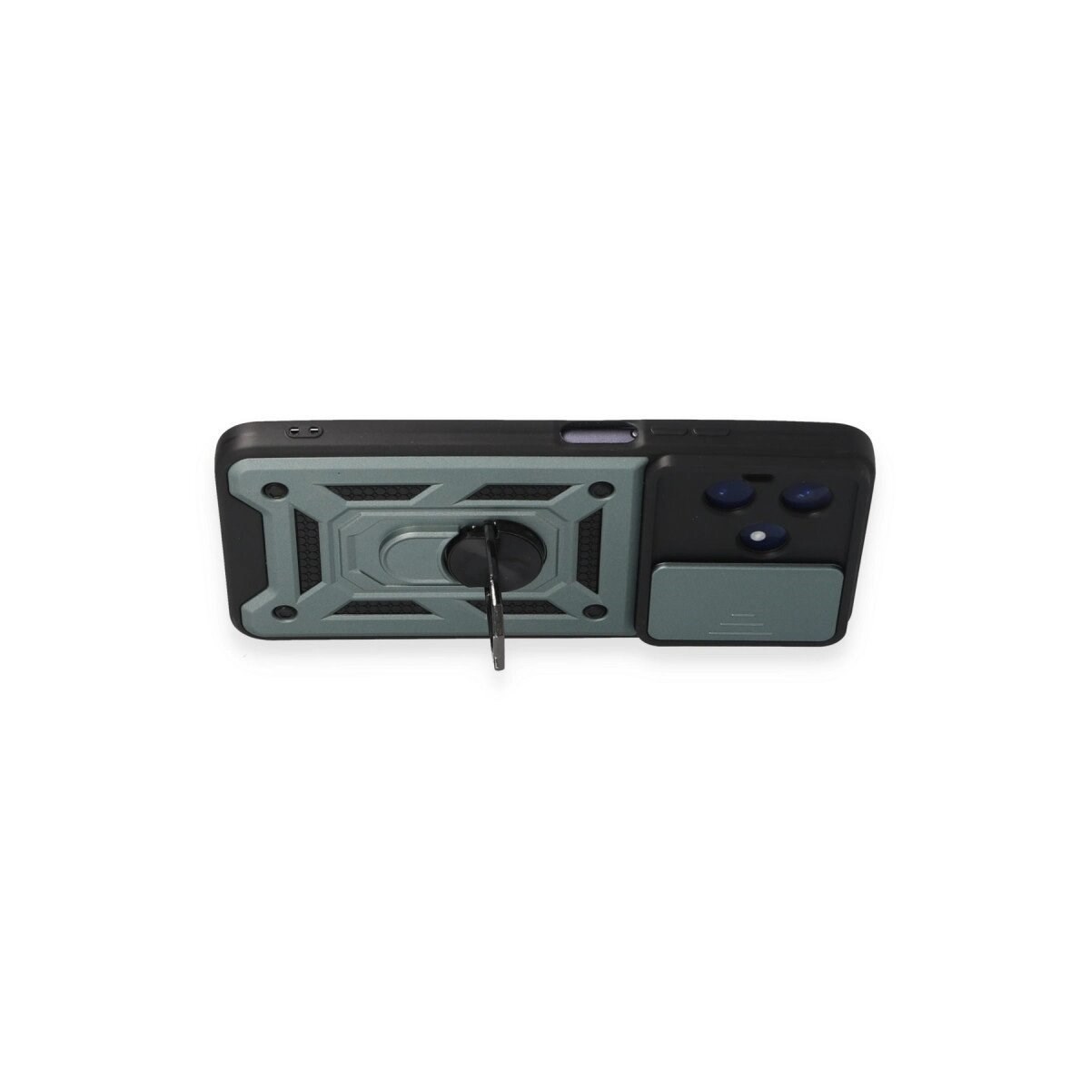 Realme C53 Kılıf Pars Lens Yüzüklü Silikon - Yeşil