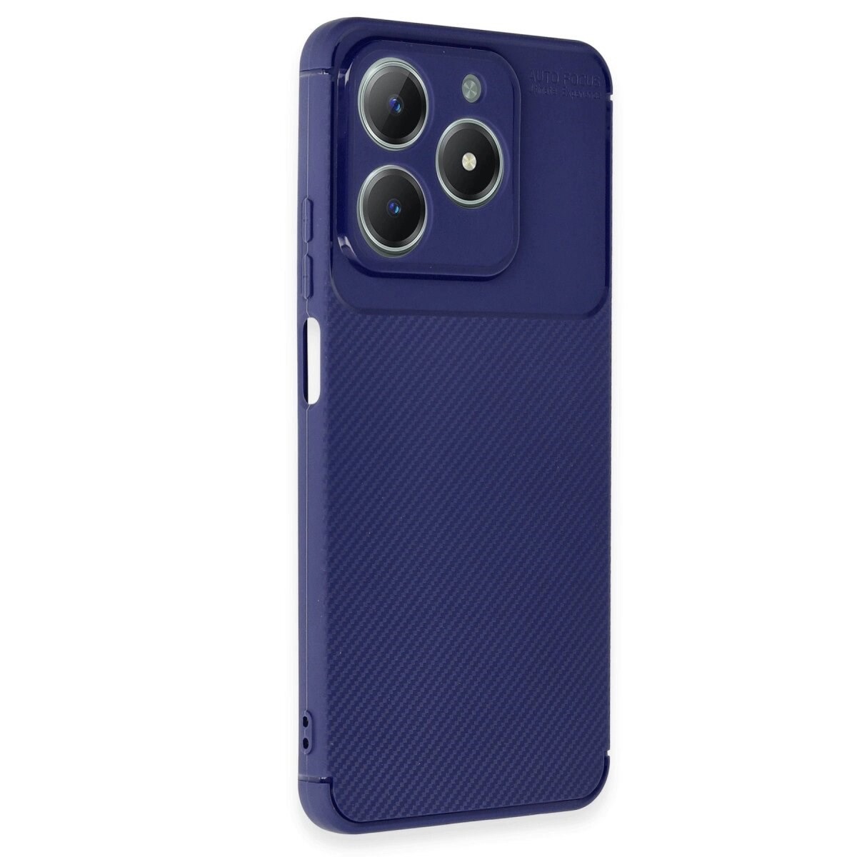 Realme C61 Kılıf Auto Focus Karbon Kapak - Lacivert