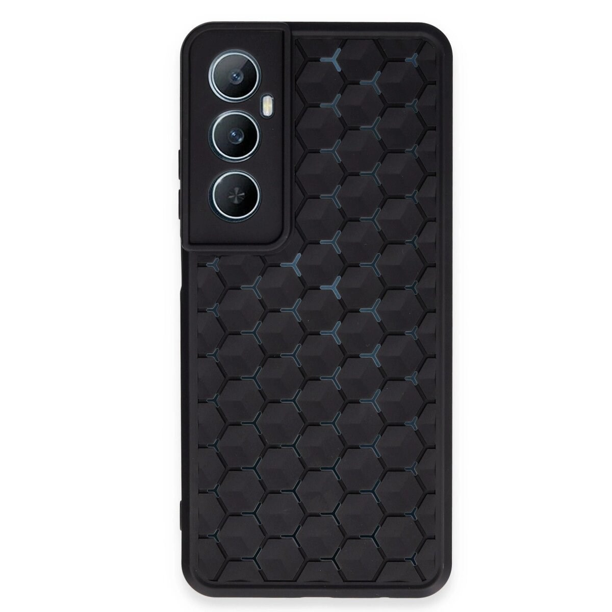 Realme C65 Kılıf Petek Silikon Kapak - Siyah