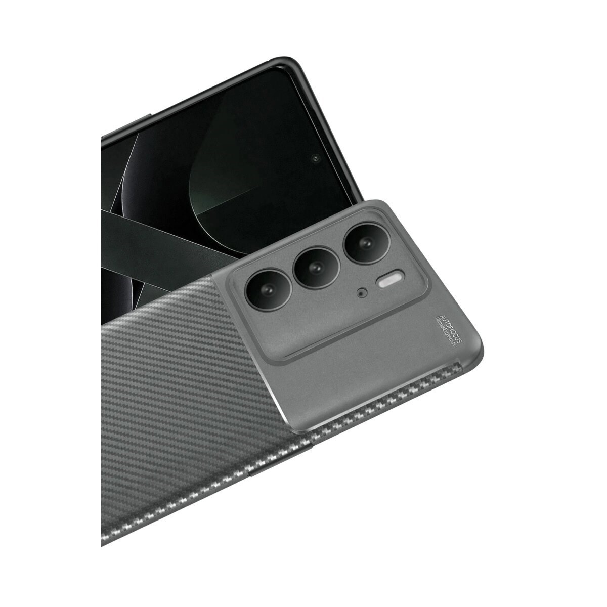 Realme C75 4g Auto Focus Karbon Kapak - Gri