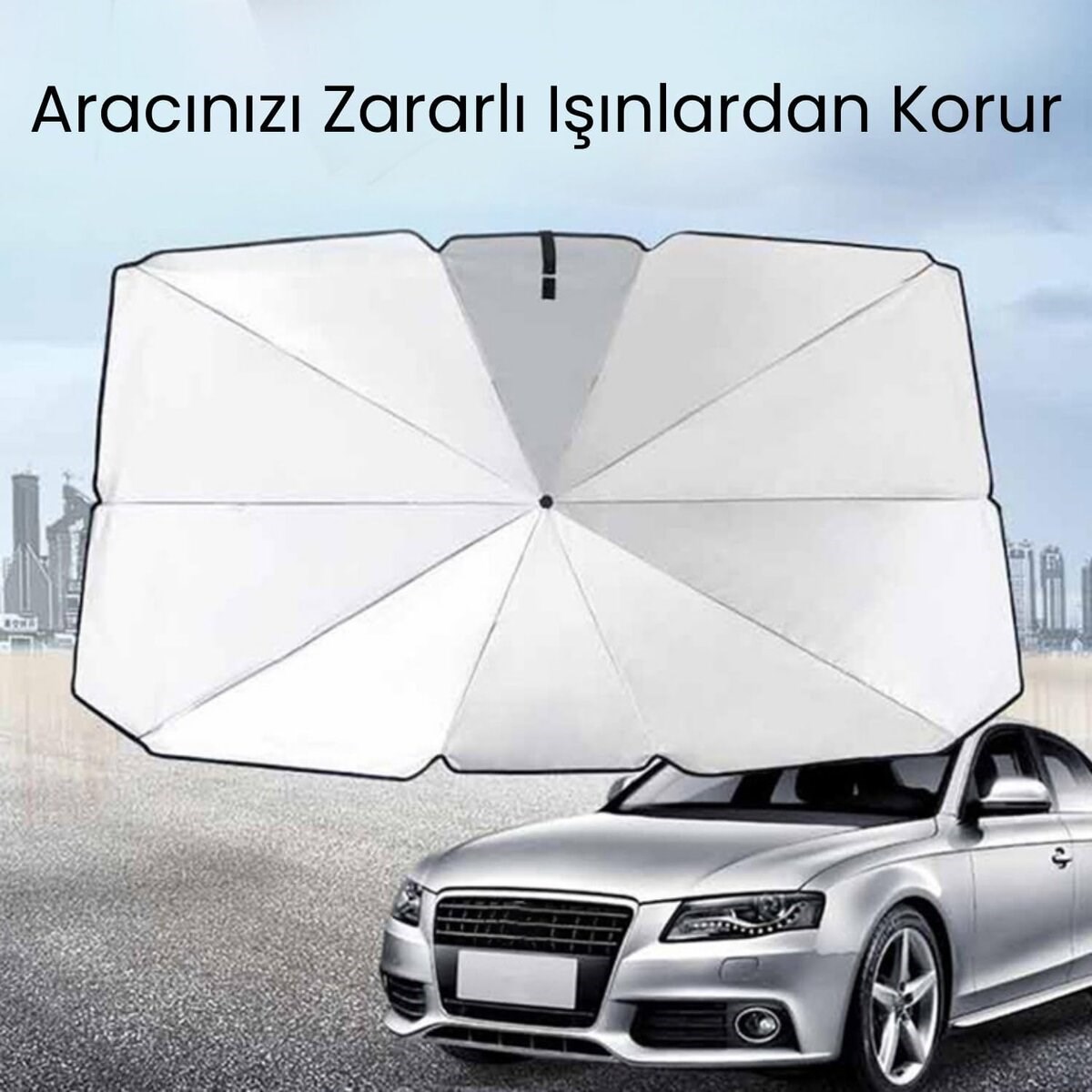 Renault Symbol, Dacia Sandero, Opel Corsa, Ford Ka, Peugeot 208 Uyumlu Oto Şemsiye