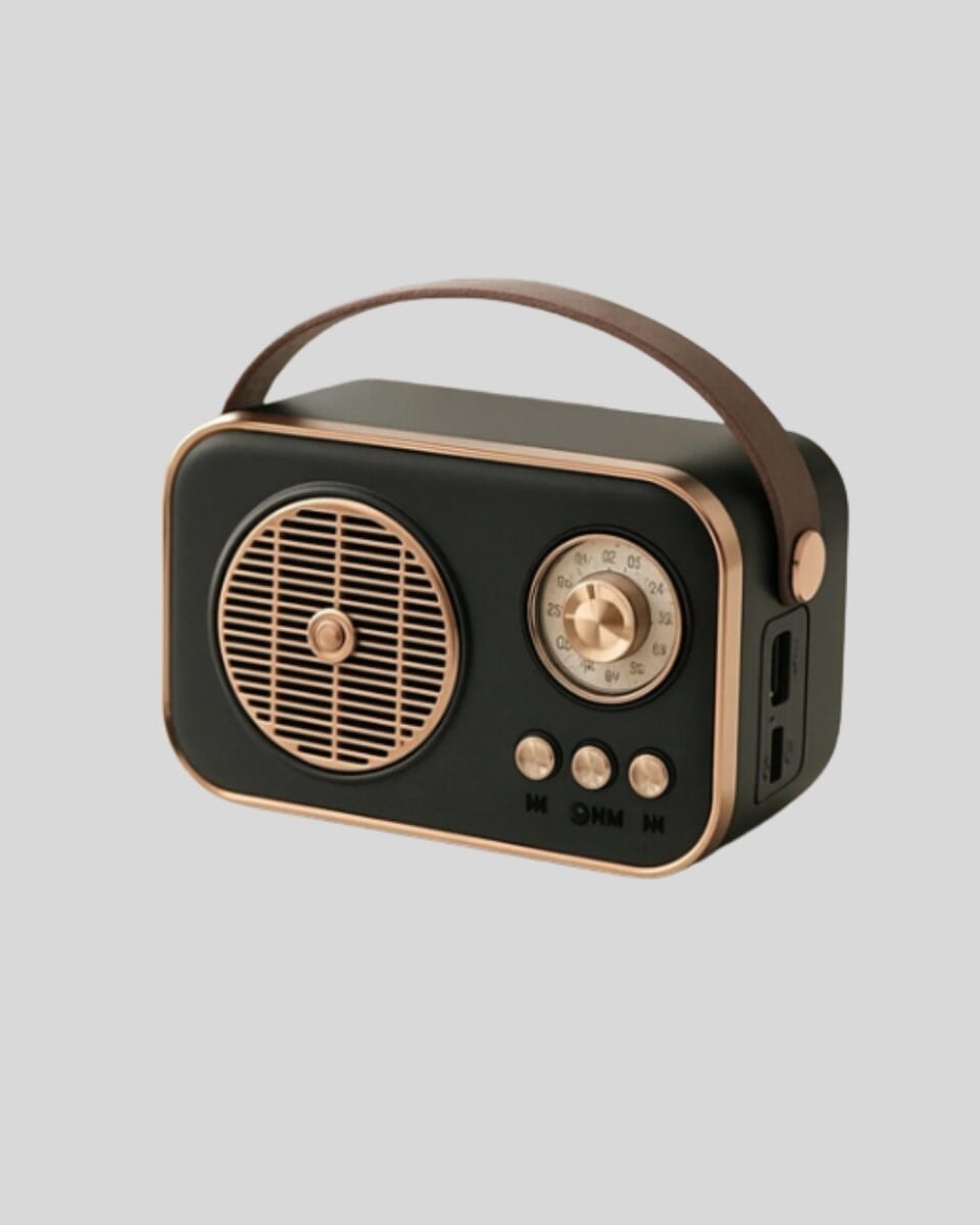 Retro Tarz Kablosuz Radyo – Bluetooth, USB ve TF Kart Girişli