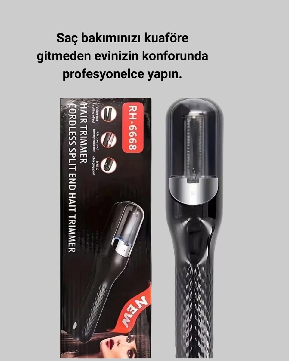 RH-6668 Şarjlı Taşınabilir Otomatik Saç Düzeltici Elektrikli Saç Kesme Makinesi