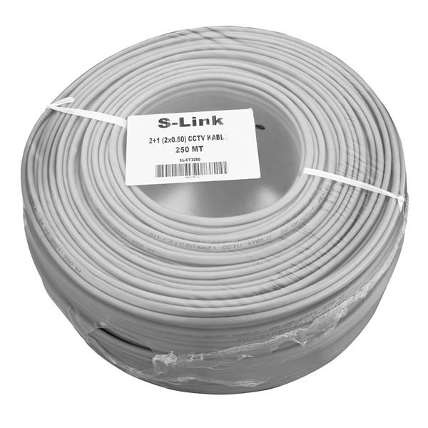 S-LINK 250metre 2+1 SL-CT2250 0.50 CCTV Kablo