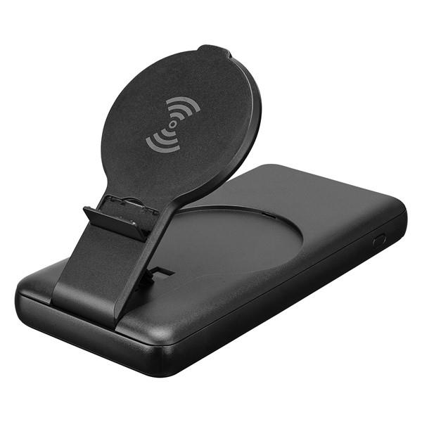 S-link P110 10000mAh PRM PD22.5W+QC3.0 Magsafe 15W Kablosuz Standlı Siyah Taşınabilir Pil Şarj Cihazı Powerbank