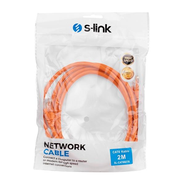 S-link SL-CAT602TR 2m Turuncu CAT6 Patch Kablo