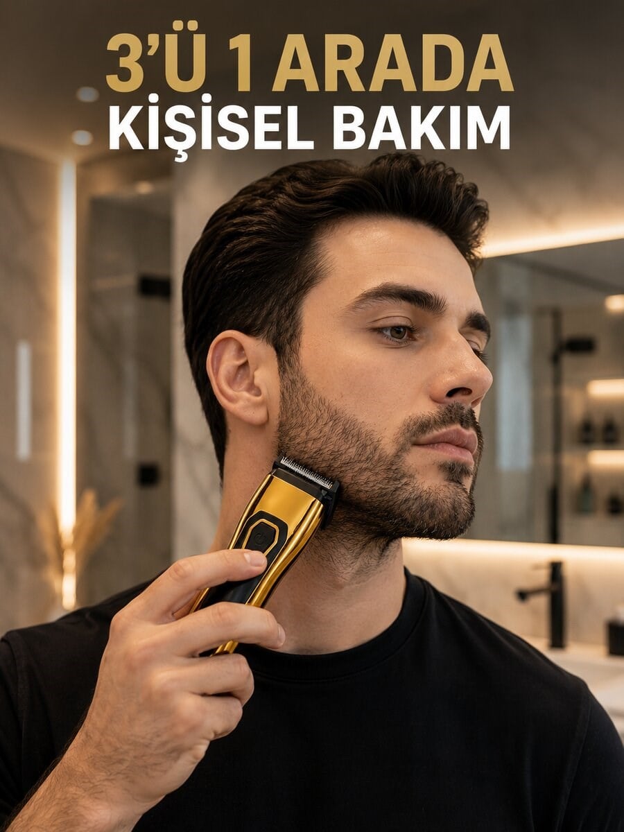 Saç, Sakal, Burun ve Kulak Bakımı İçin Çok Amaçlı Tıraş Makinesi