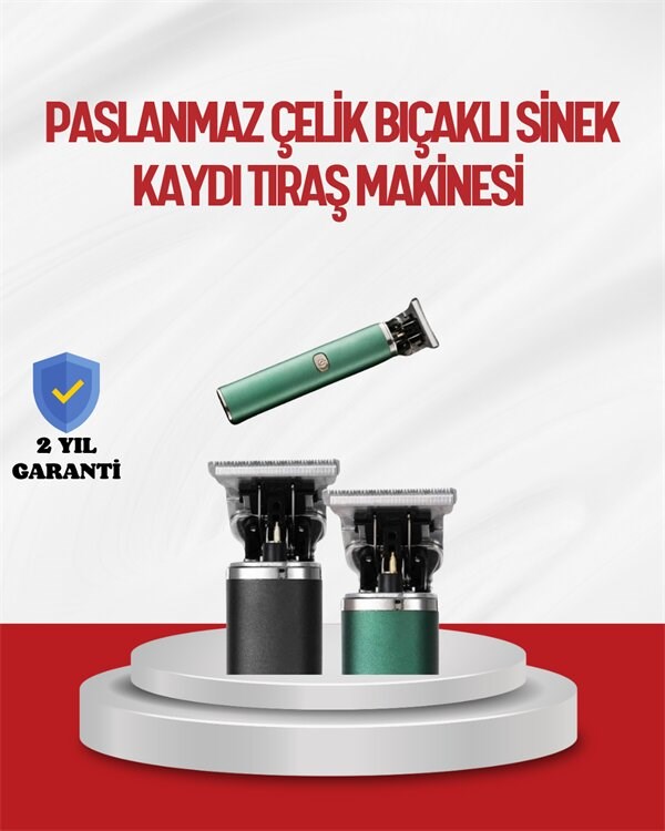 Saç Sakal Ense Paslanmaz Çelik T-Bıçak Vücut Tıraş Makinesi