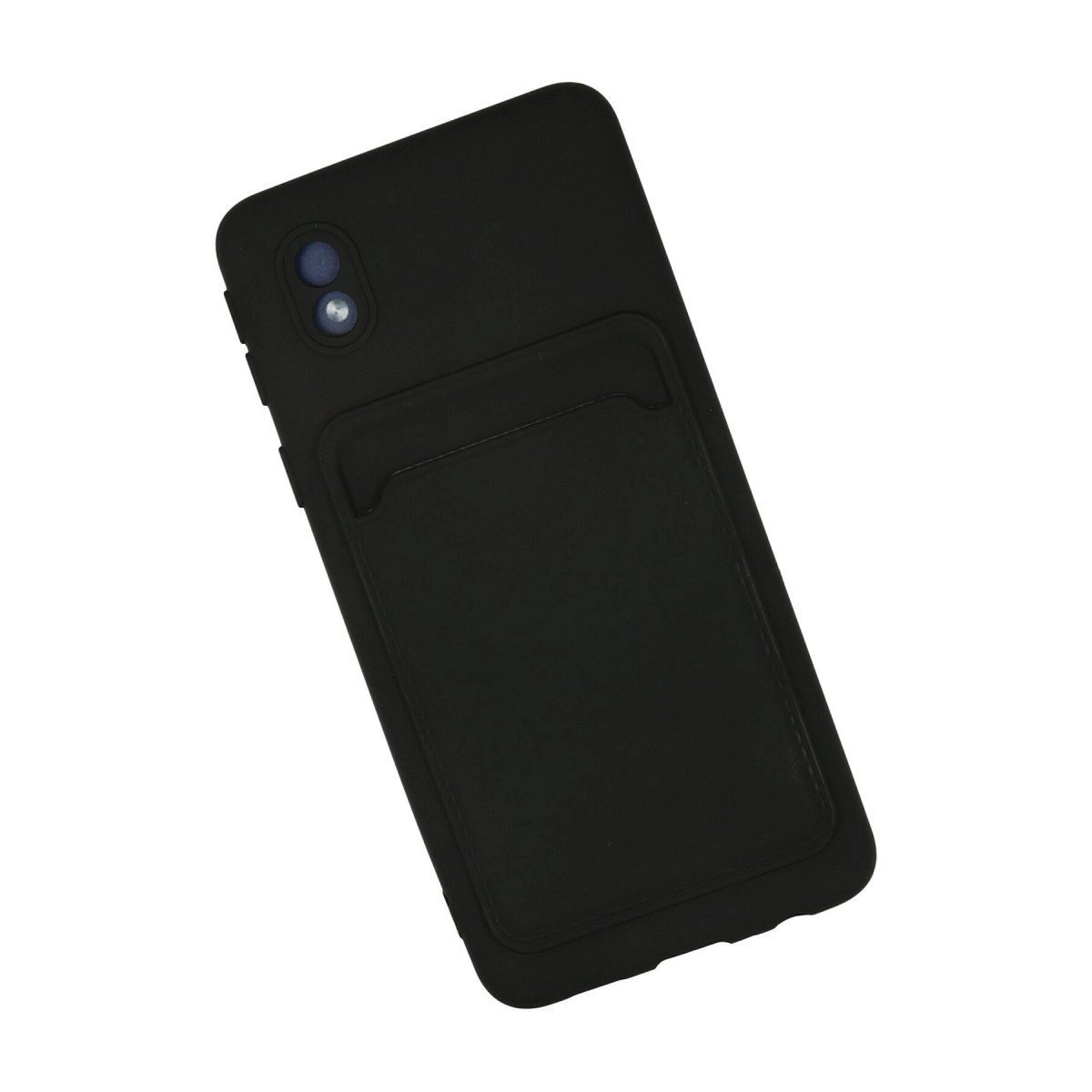 Samsung Galaxy A01 Core Kılıf Kelvin Kartvizitli Silikon - Siyah