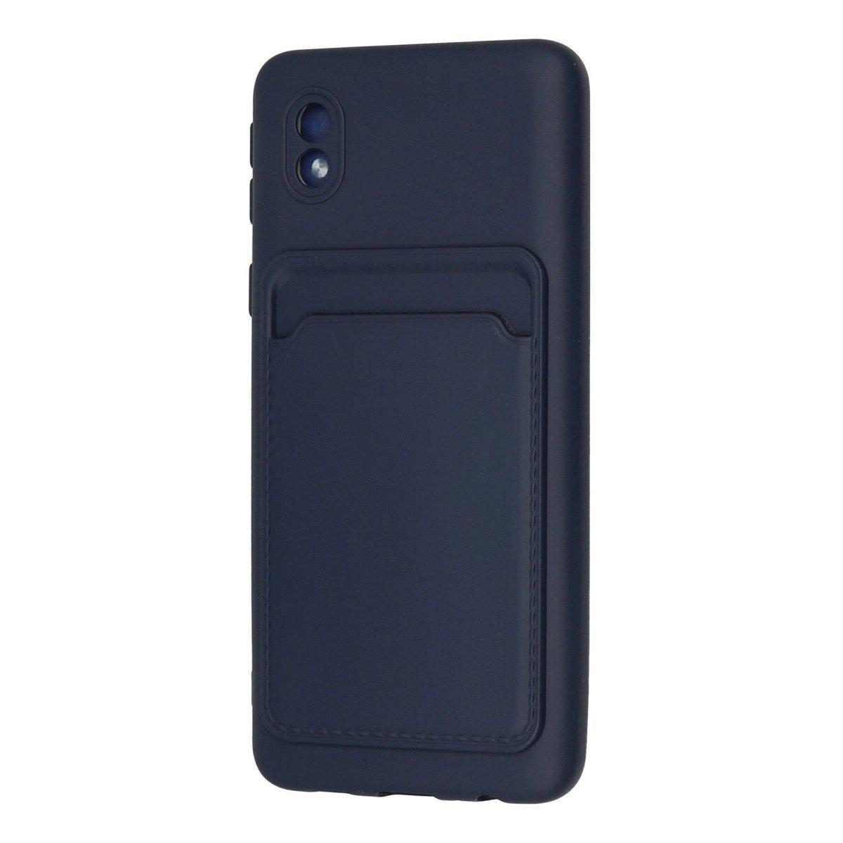 Samsung Galaxy A01 Core Kılıf Kelvin Kartvizitli Silikon - Lacivert