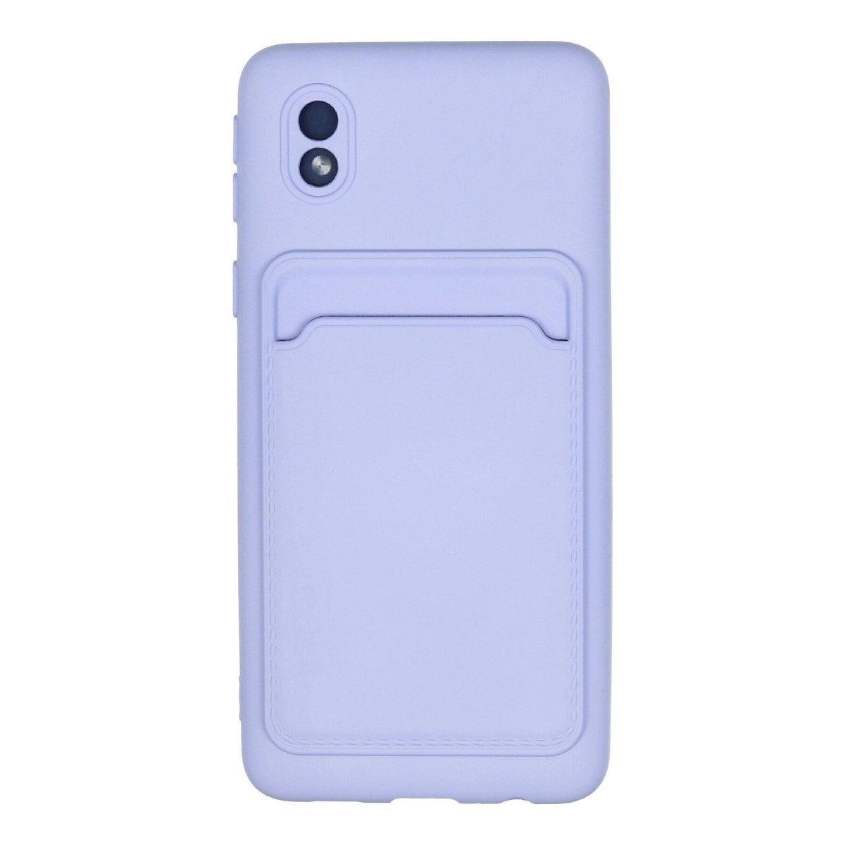 Samsung Galaxy A01 Core Kılıf Kelvin Kartvizitli Silikon - Lila