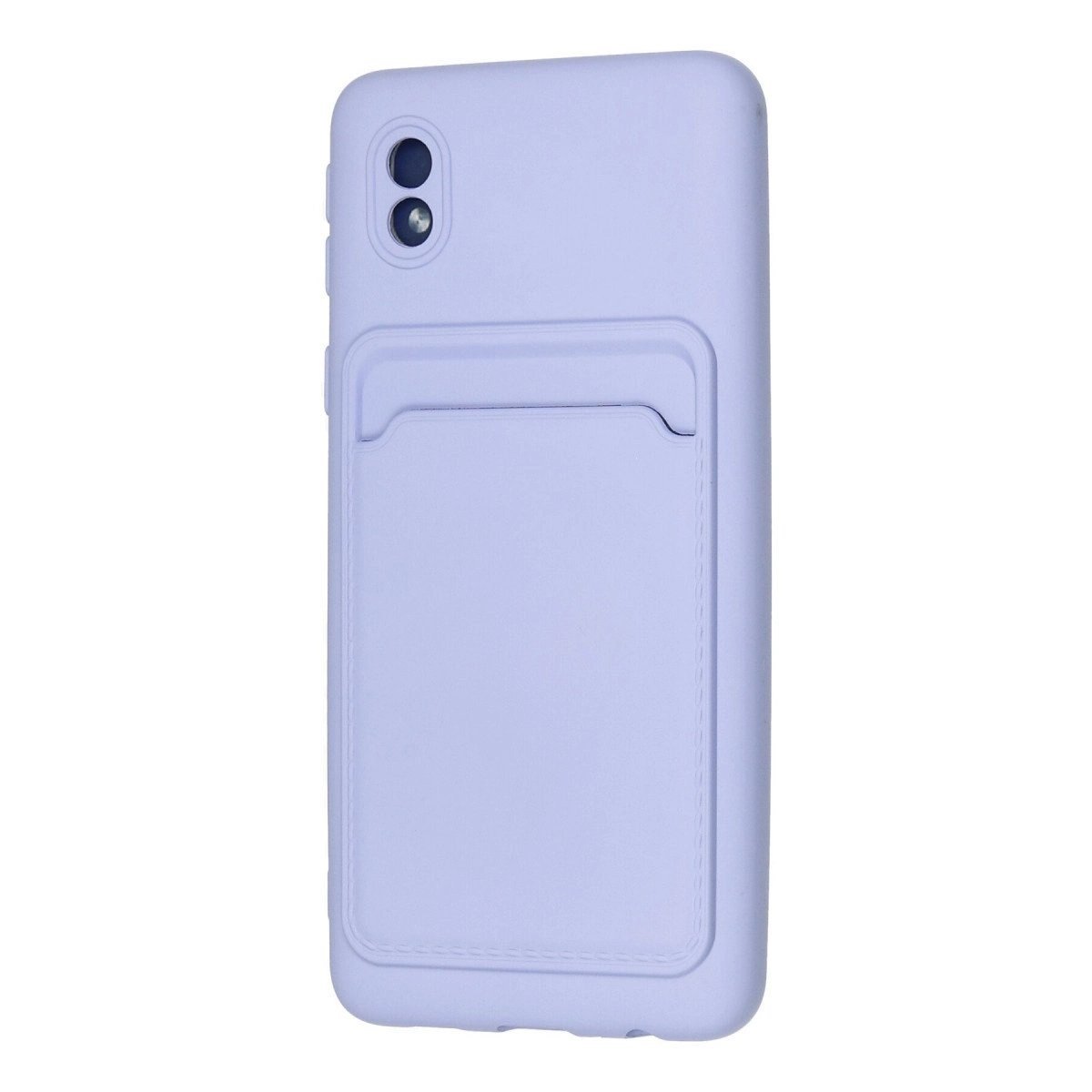Samsung Galaxy A01 Core Kılıf Kelvin Kartvizitli Silikon - Lila