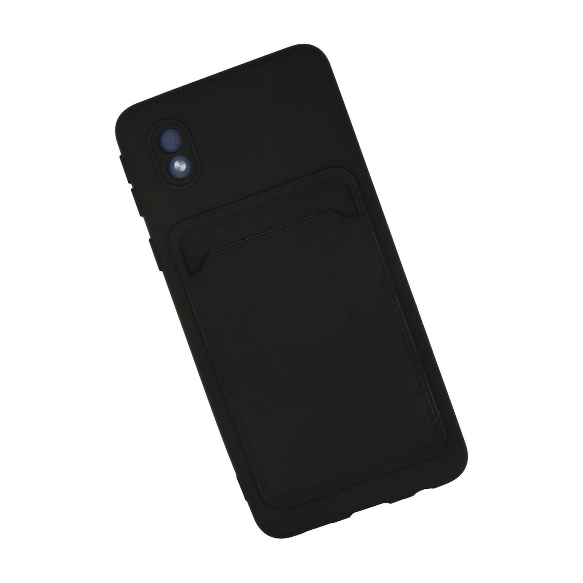 Samsung Galaxy A01 Core Kılıf Kelvin Kartvizitli Silikon - Siyah