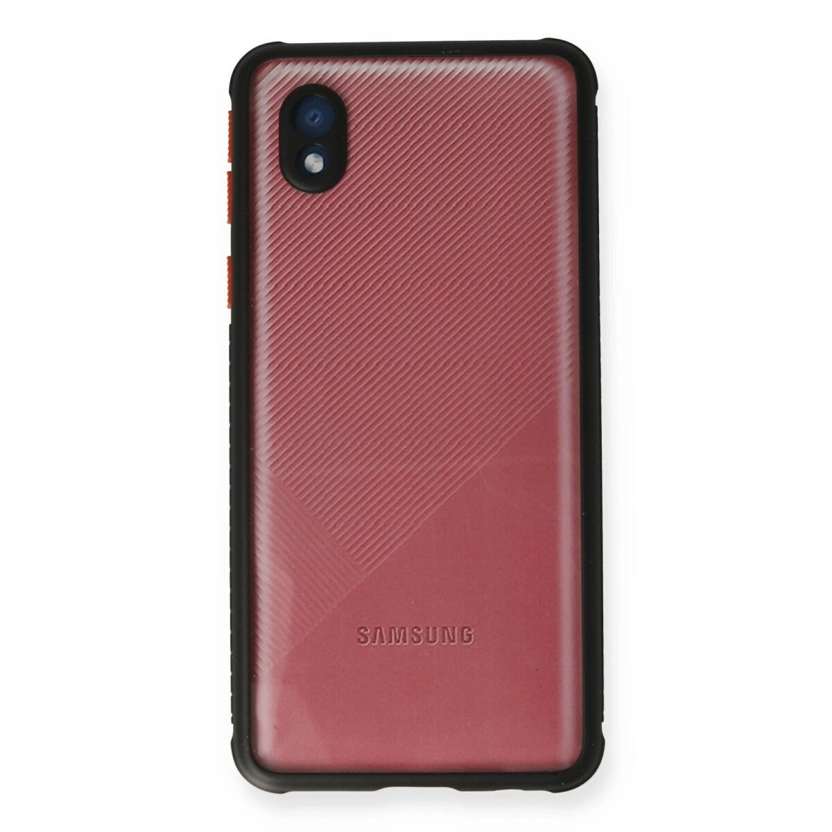 Samsung Galaxy A01 Core Kılıf Miami Şeffaf Silikon - Siyah