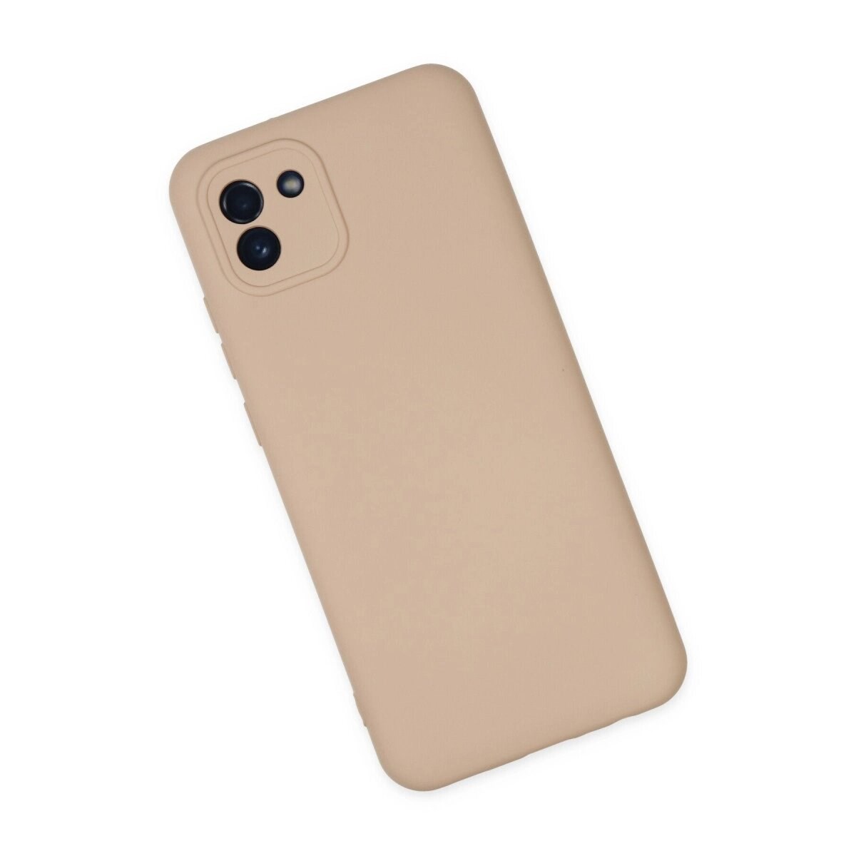 Samsung Galaxy A03 Kılıf Nano İçi Kadife Silikon - Pudra