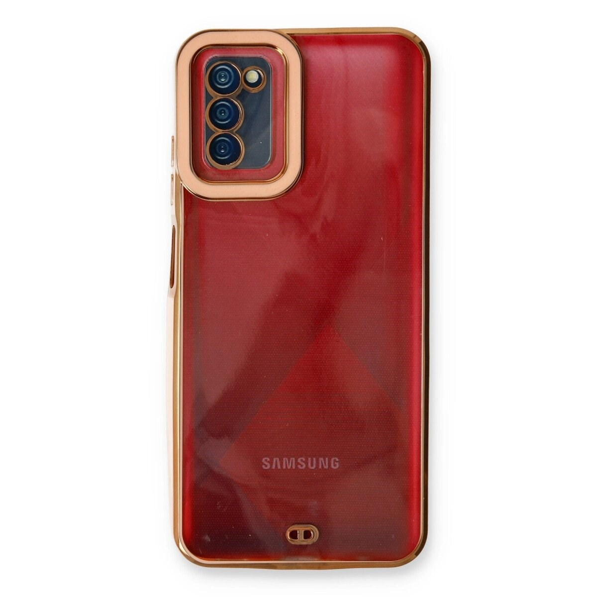 Samsung Galaxy A03s Kılıf Liva Lens Silikon - Rose
