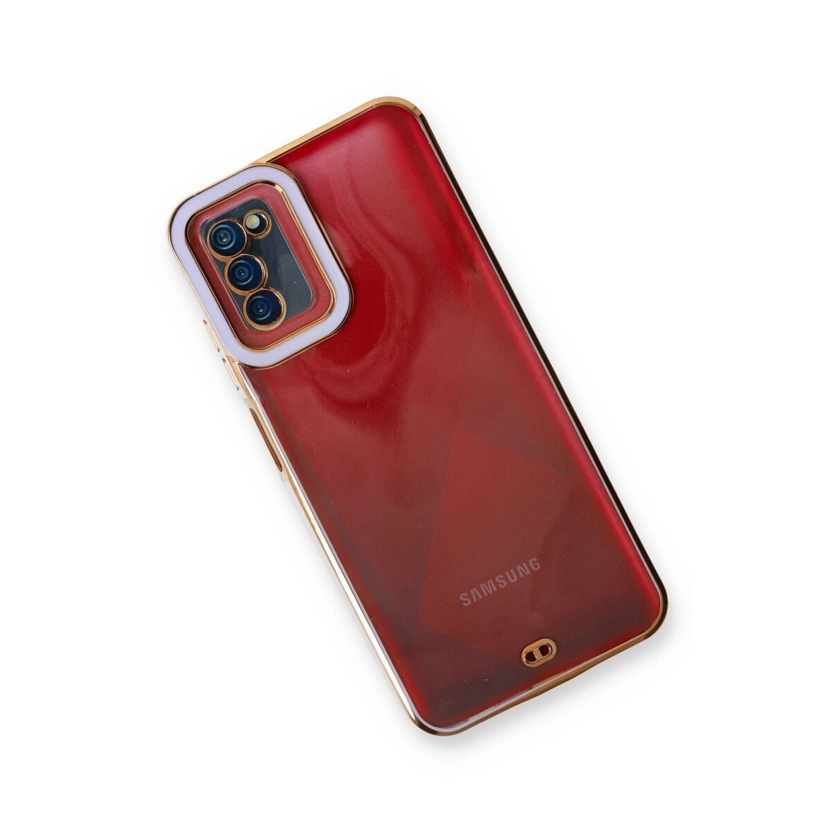 Samsung Galaxy A03s Kılıf Liva Lens Silikon - Lila