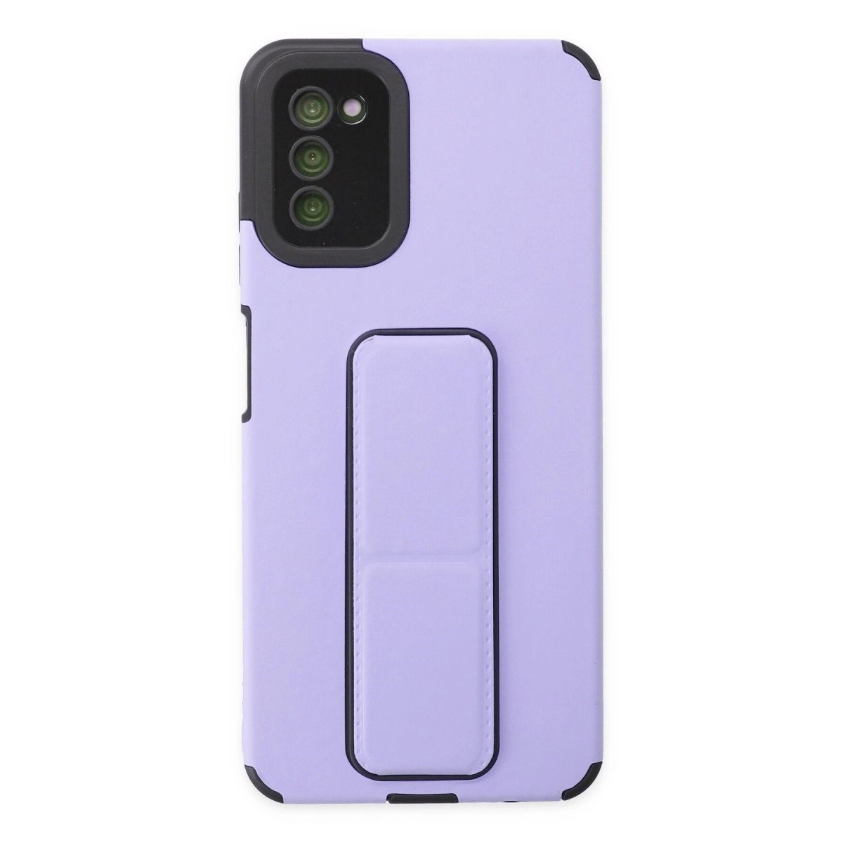 Samsung Galaxy A03s Kılıf Mega Standlı Silikon - Lila