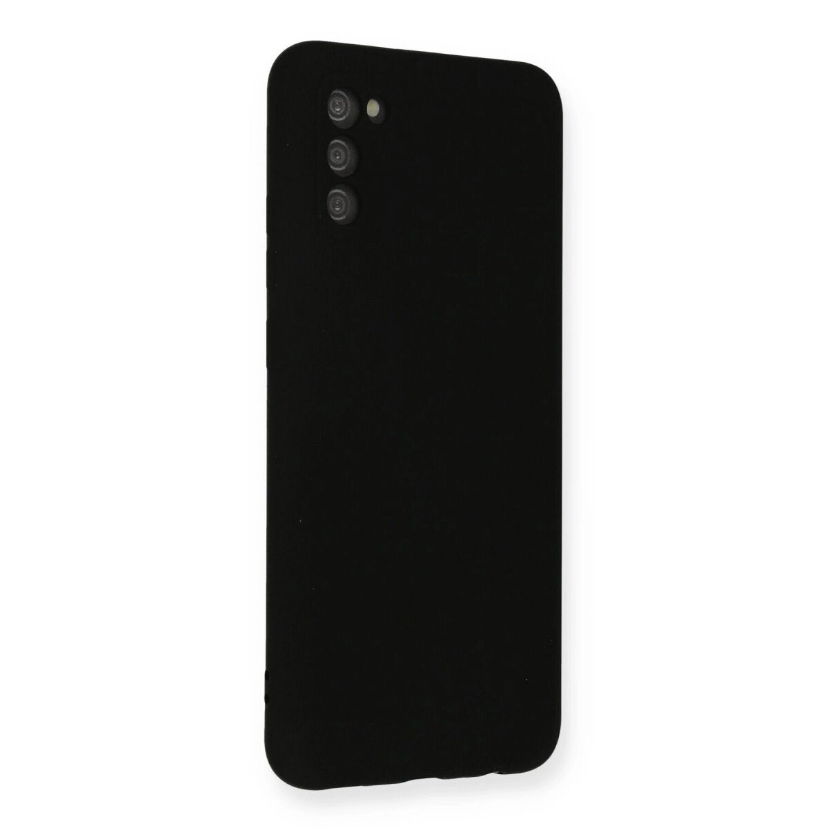 Samsung Galaxy A03s Kılıf Nano İçi Kadife Silikon - Siyah
