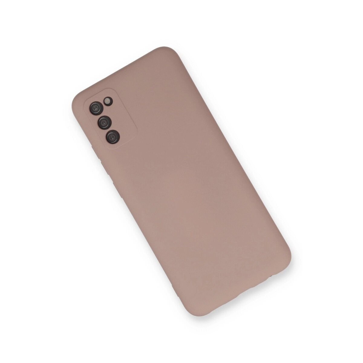 Samsung Galaxy A03s Kılıf Nano İçi Kadife Silikon - Pudra