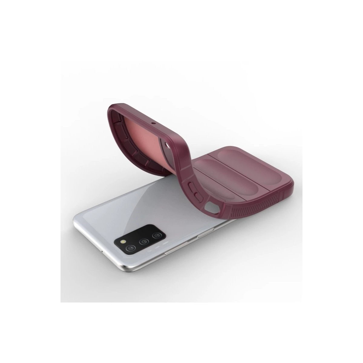 Samsung Galaxy A03s Kılıf Optimum Silikon - Bordo