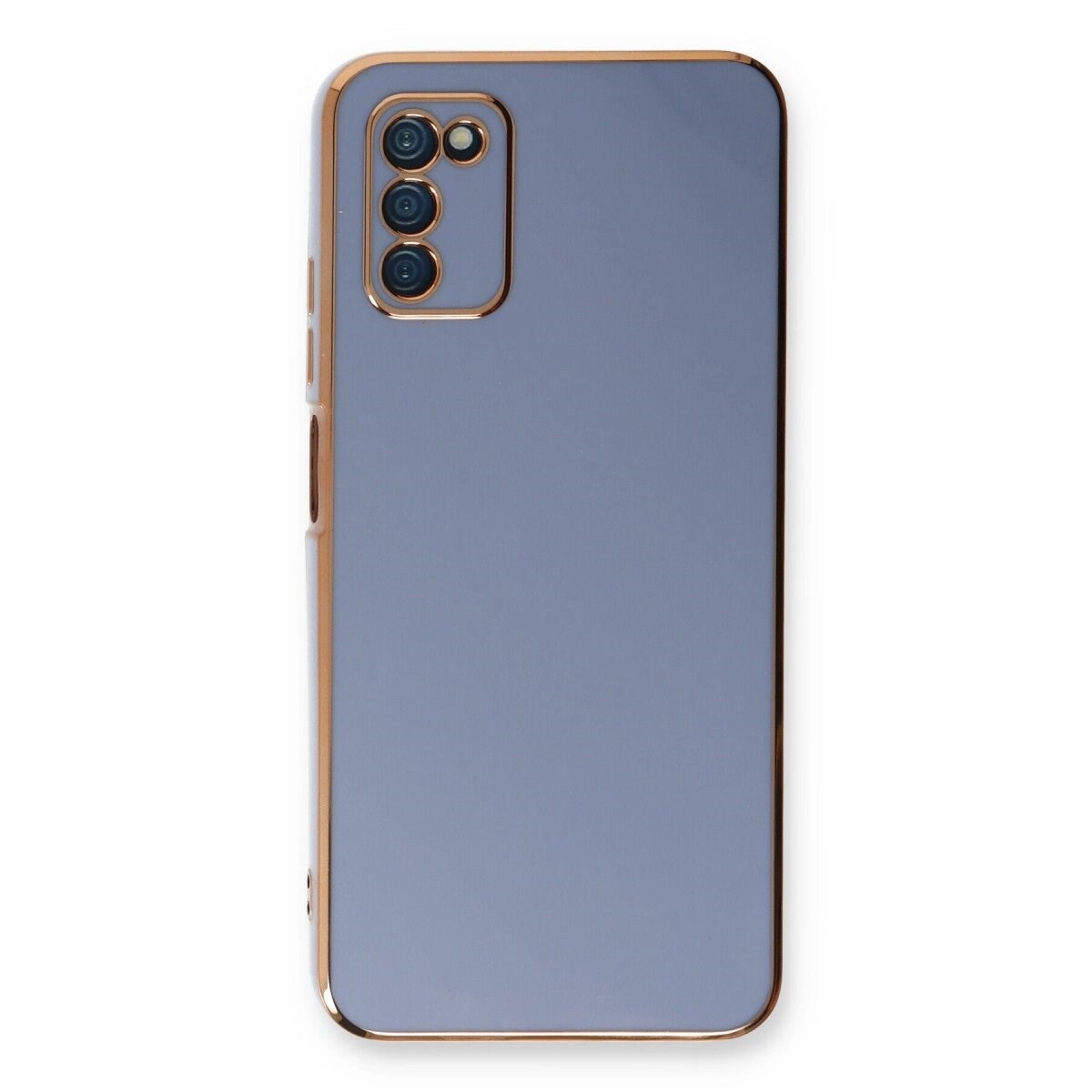 Samsung Galaxy A03s Kılıf Volet Silikon - Mavi