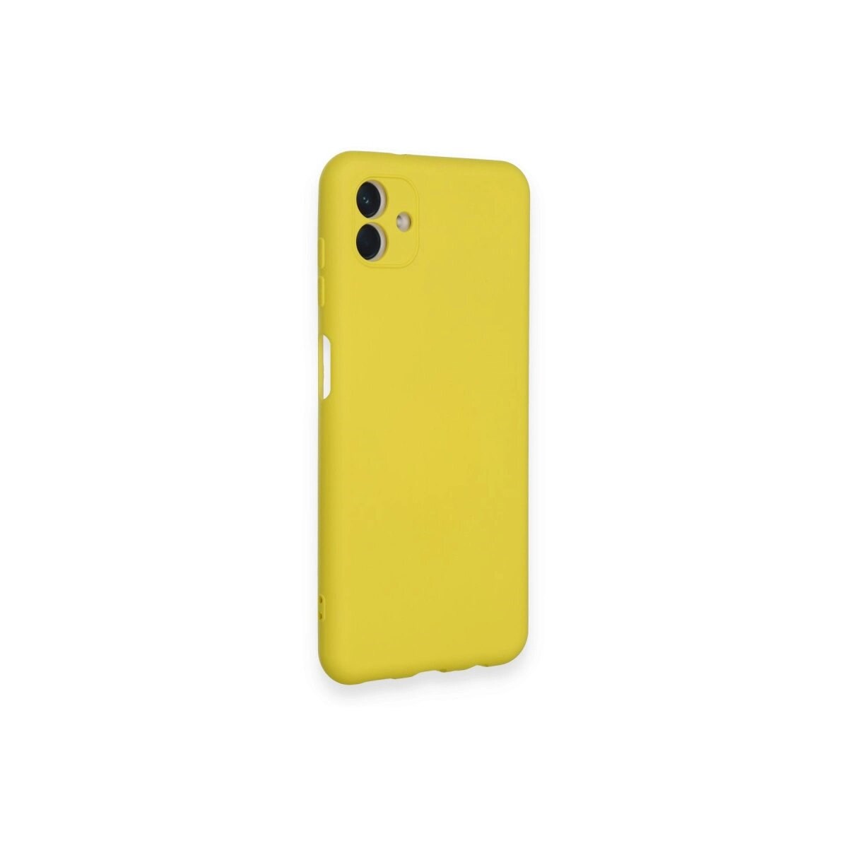Samsung Galaxy A04 Kılıf Nano İçi Kadife Silikon - Sarı