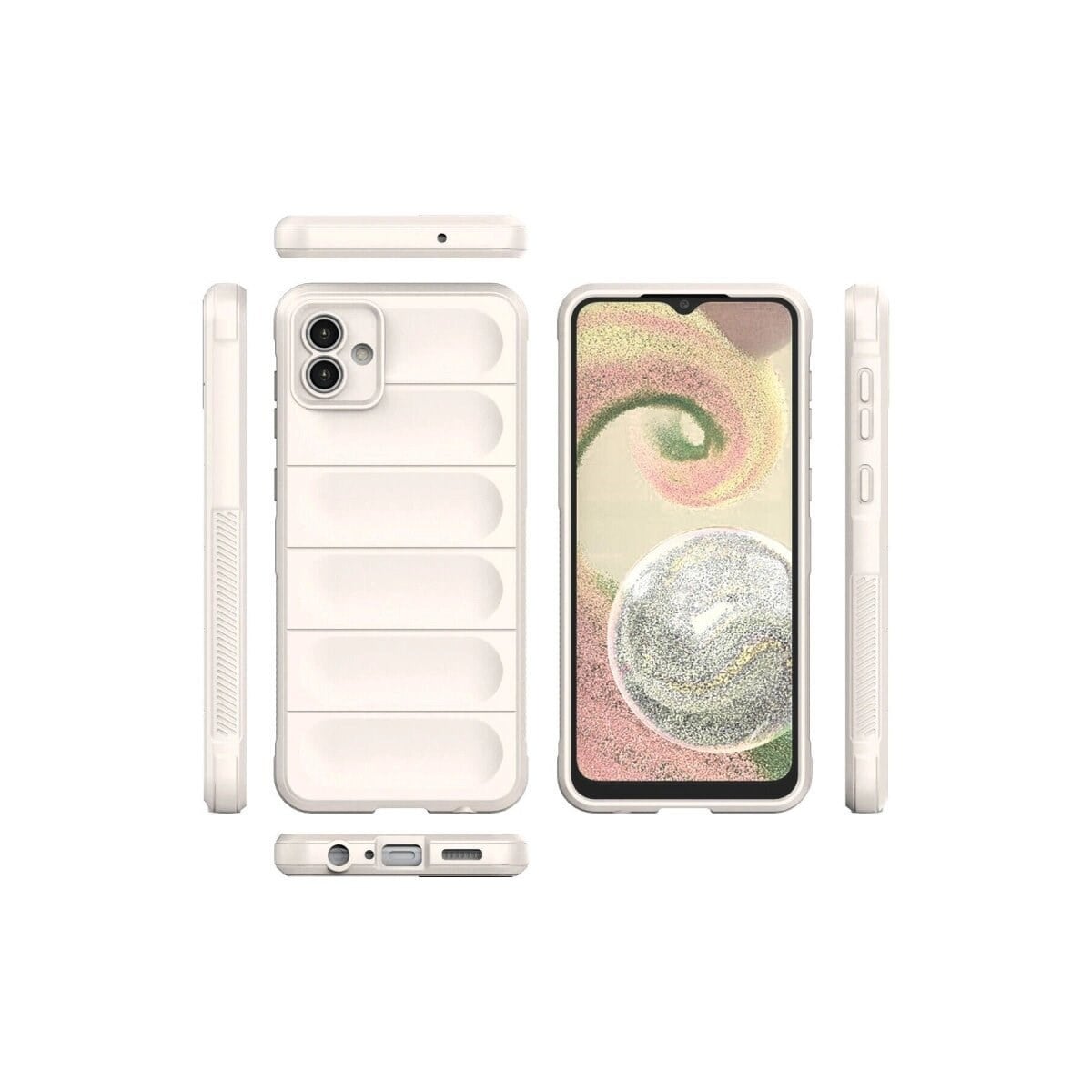 Samsung Galaxy A04 Kılıf Optimum Silikon - Krem