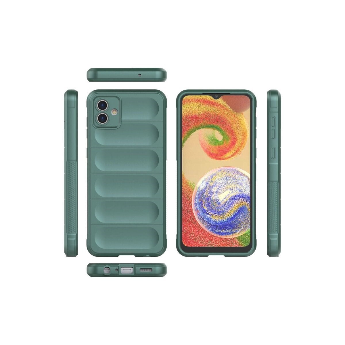 Samsung Galaxy A04e Kılıf Optimum Silikon - Koyu Yeşil