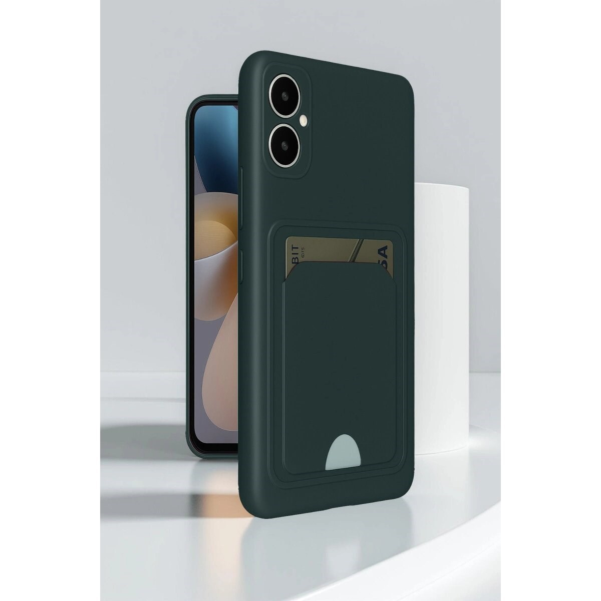 Samsung Galaxy A05 Kelvin Kartvizitli Silikon - Bordo