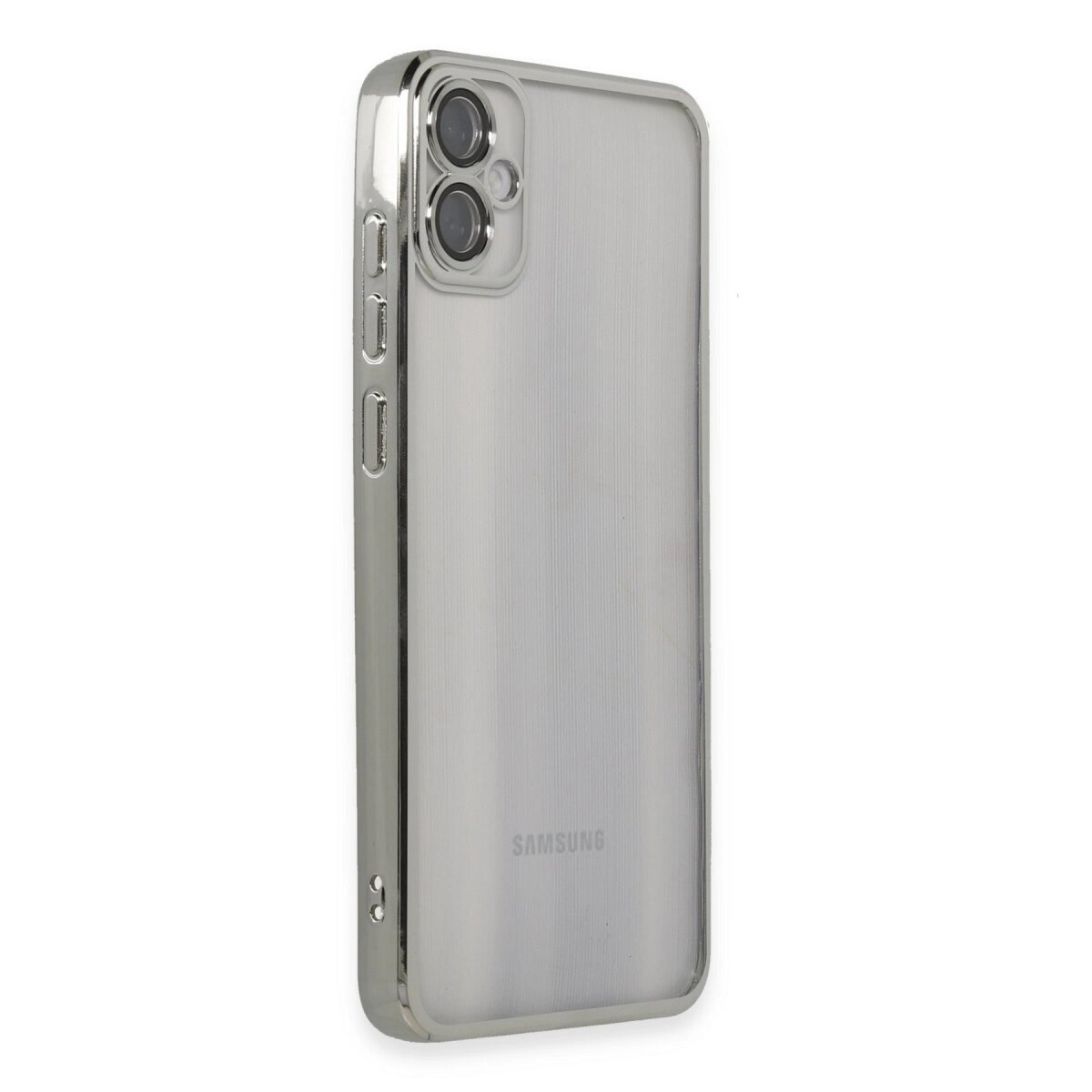 Samsung Galaxy A05 Kılıf Razer Lensli Silikon - Gümüş
