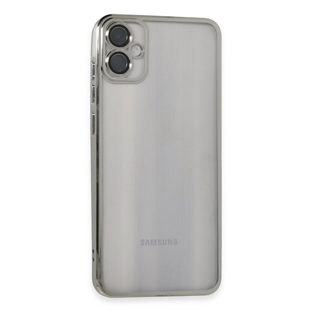 Samsung Galaxy A05 Kılıf Razer Lensli Silikon - Gümüş