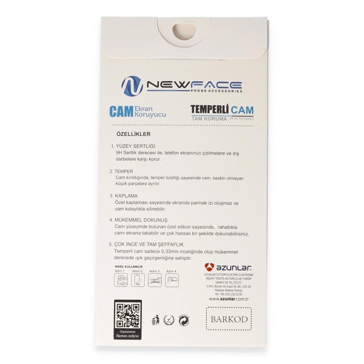 Samsung Galaxy A05s 3d Antistatik Cam Ekran Koruyucu