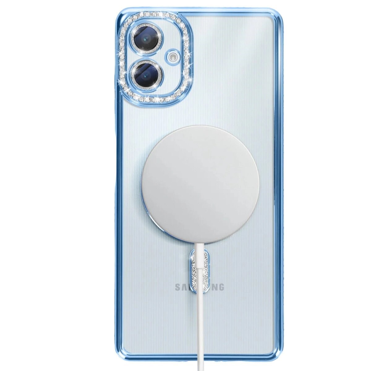 Samsung Galaxy A06 Joke Simli Magneticsafe Kılıf - Mavi