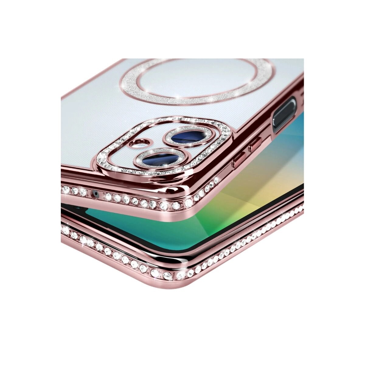 Samsung Galaxy A06 Joke Simli Magneticsafe Kılıf - Pembe