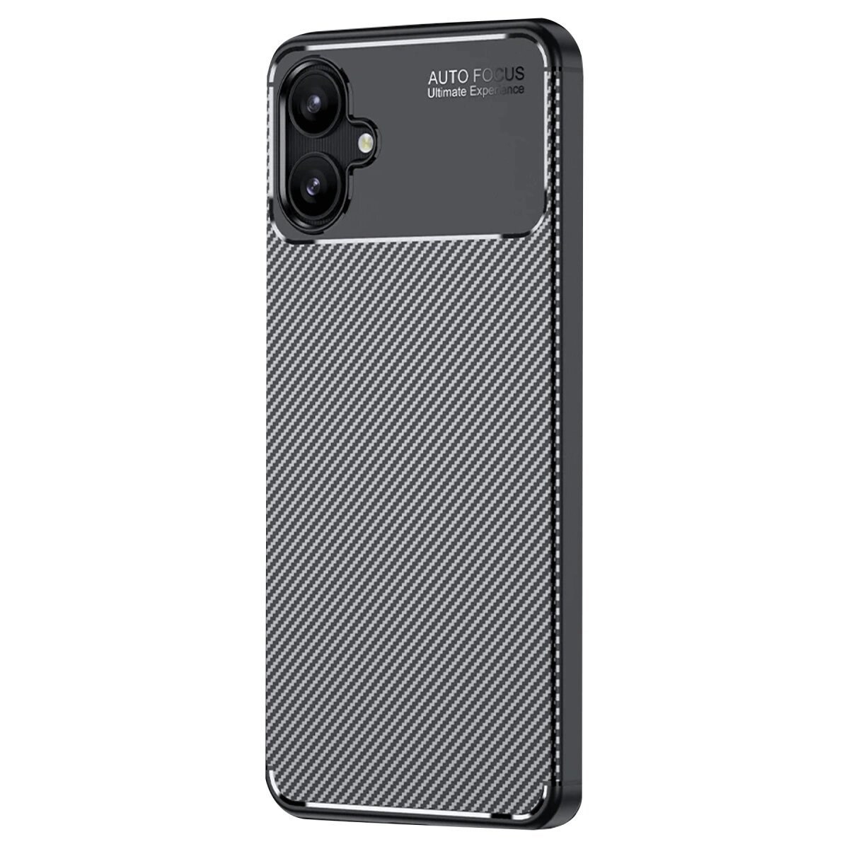 Samsung Galaxy A06 Kılıf Auto Focus Karbon Kapak - Siyah