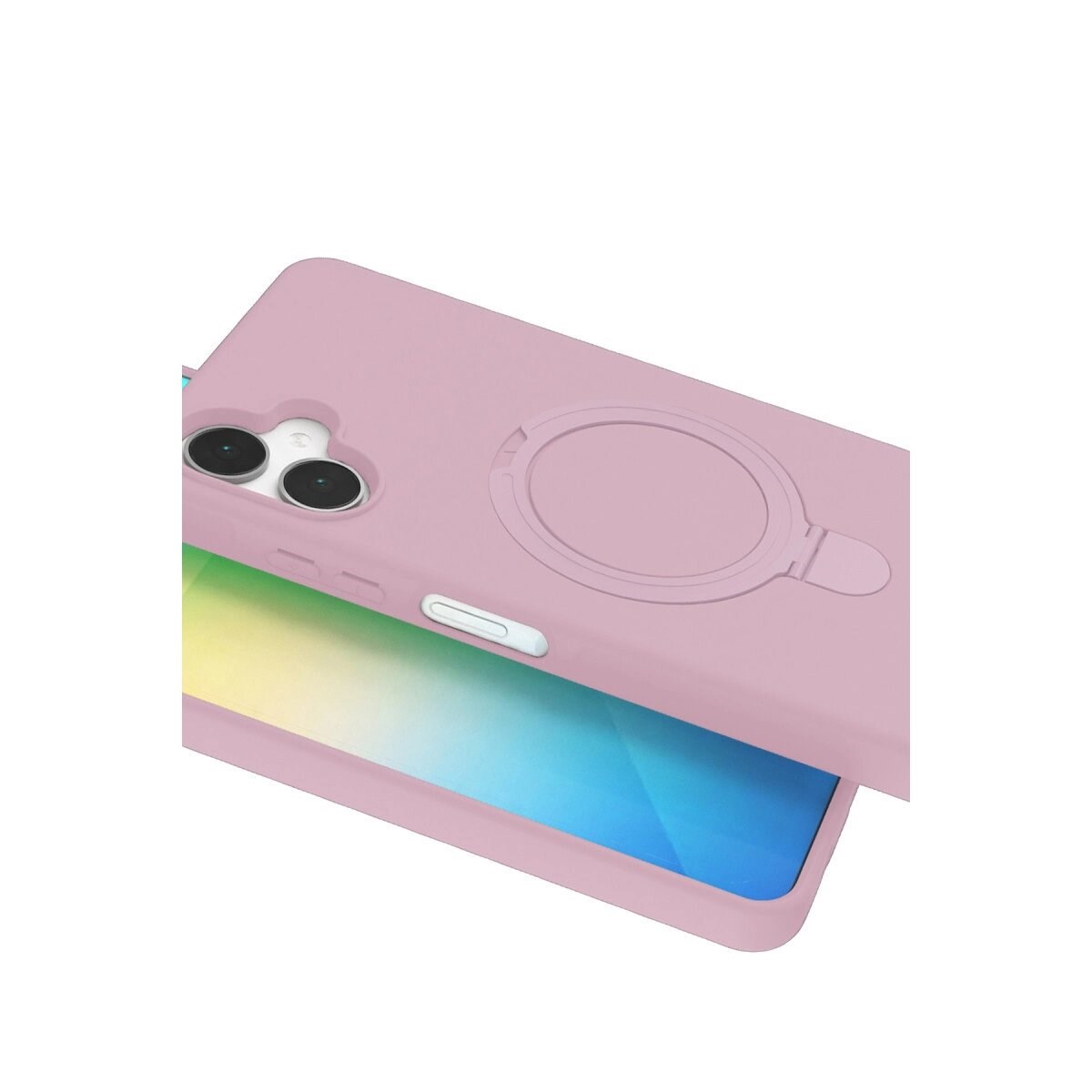 Samsung Galaxy A06 Regal Magsafe Standlı Kapak - Açık Pembe