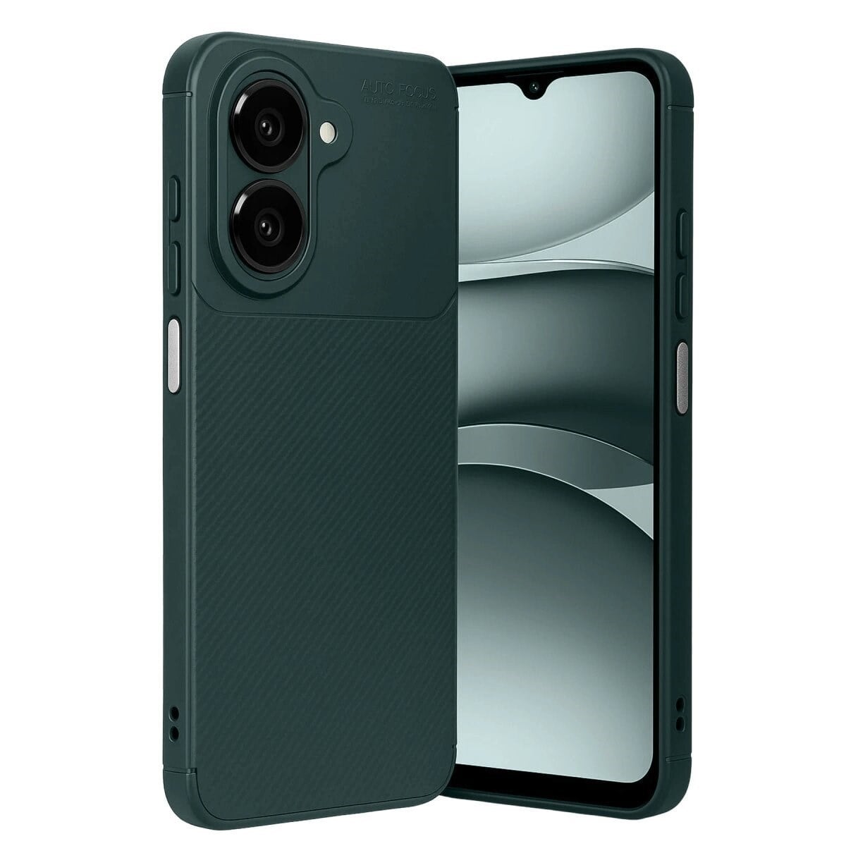 Samsung Galaxy A07 4g Auto Focus Karbon Kapak - Koyu Yeşil