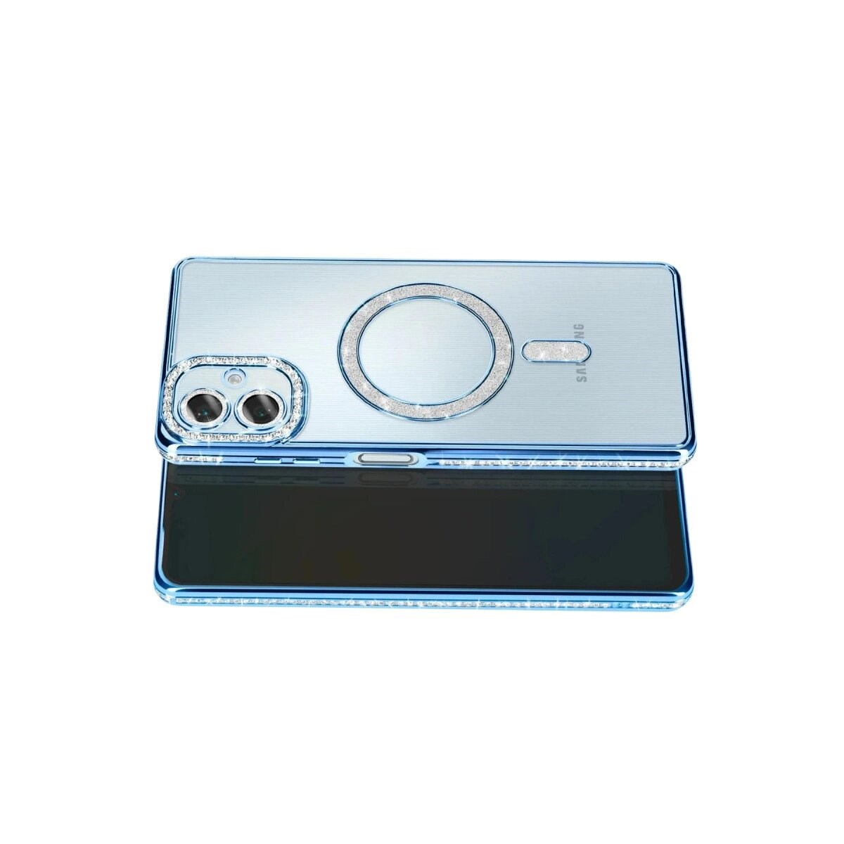 Samsung Galaxy A07 4g Joke Simli Magneticsafe Kılıf - Mavi