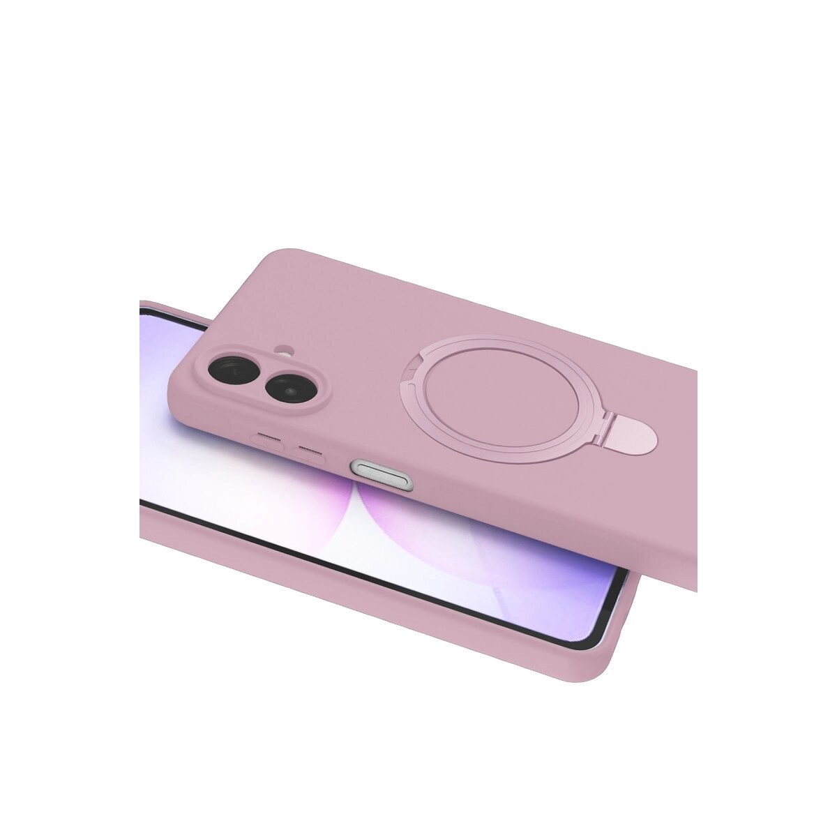 Samsung Galaxy A07 4g Regal Magsafe Standlı Kapak - Açık Pembe
