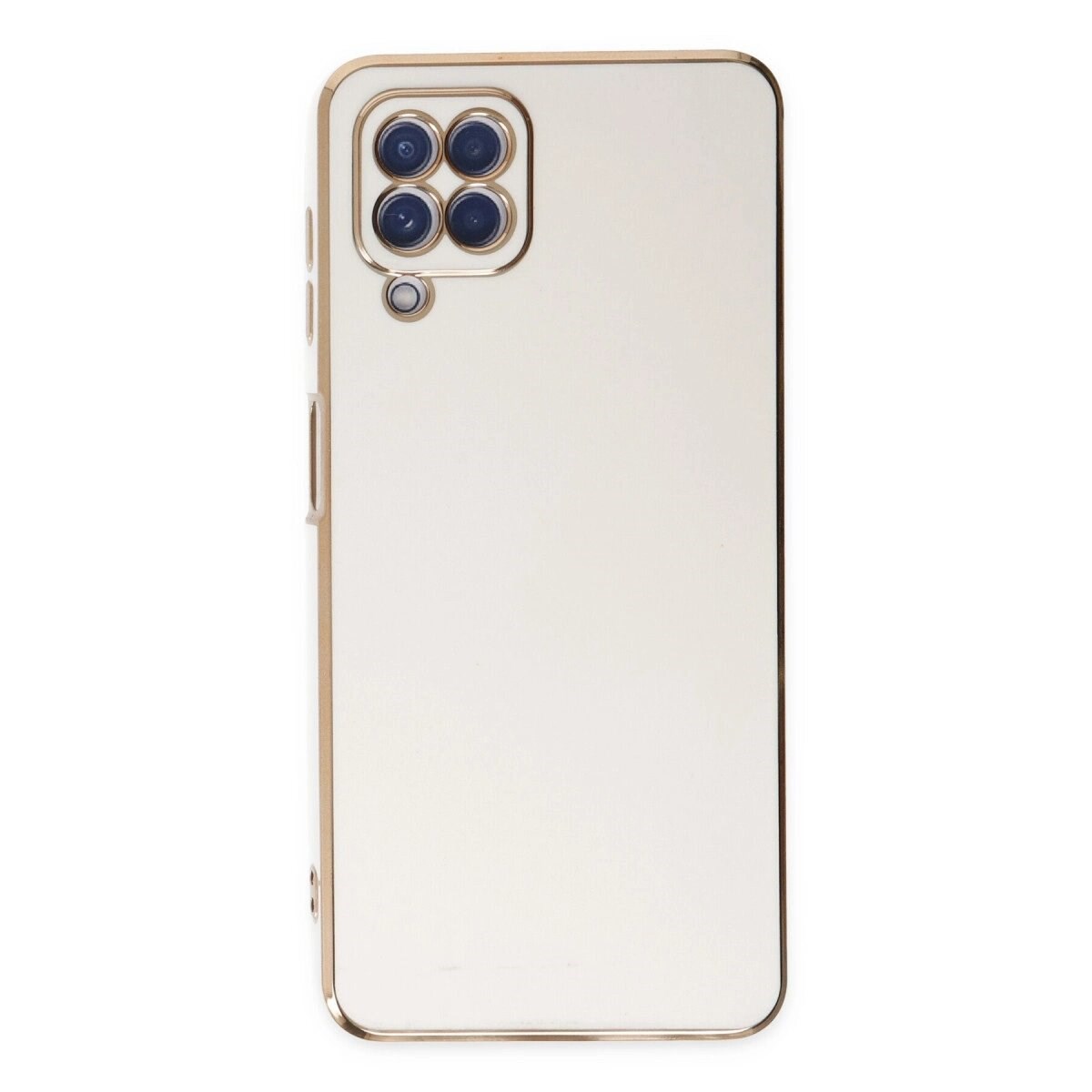 Samsung Galaxy A12 Kılıf Volet Silikon - Beyaz