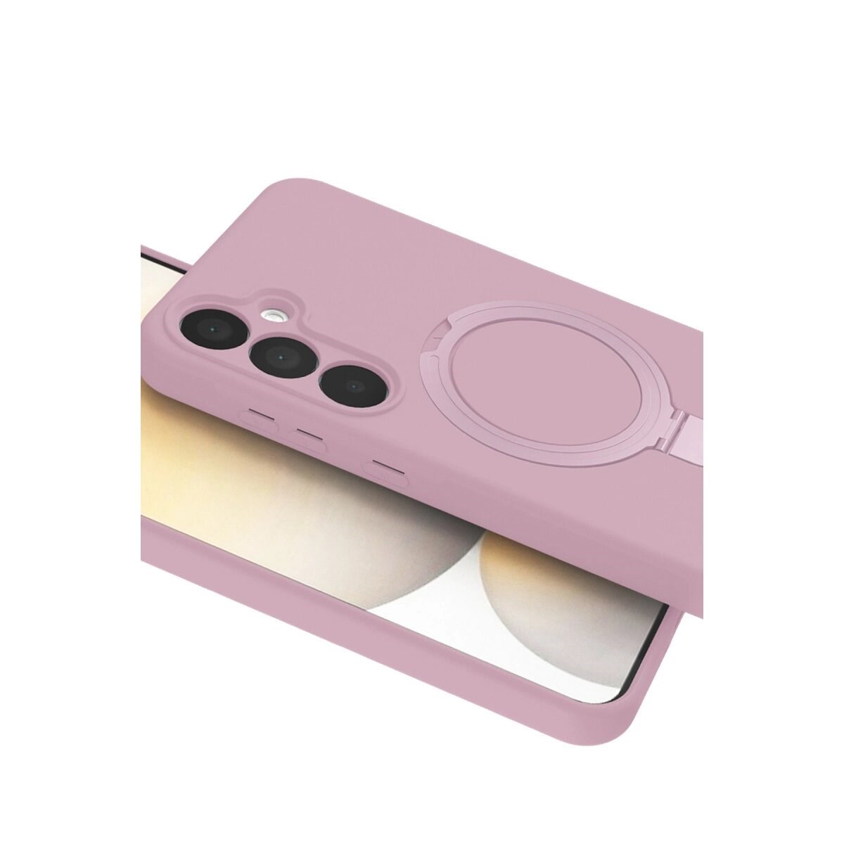 Samsung Galaxy A16 5g Regal Magsafe Standlı Kapak - Açık Pembe
