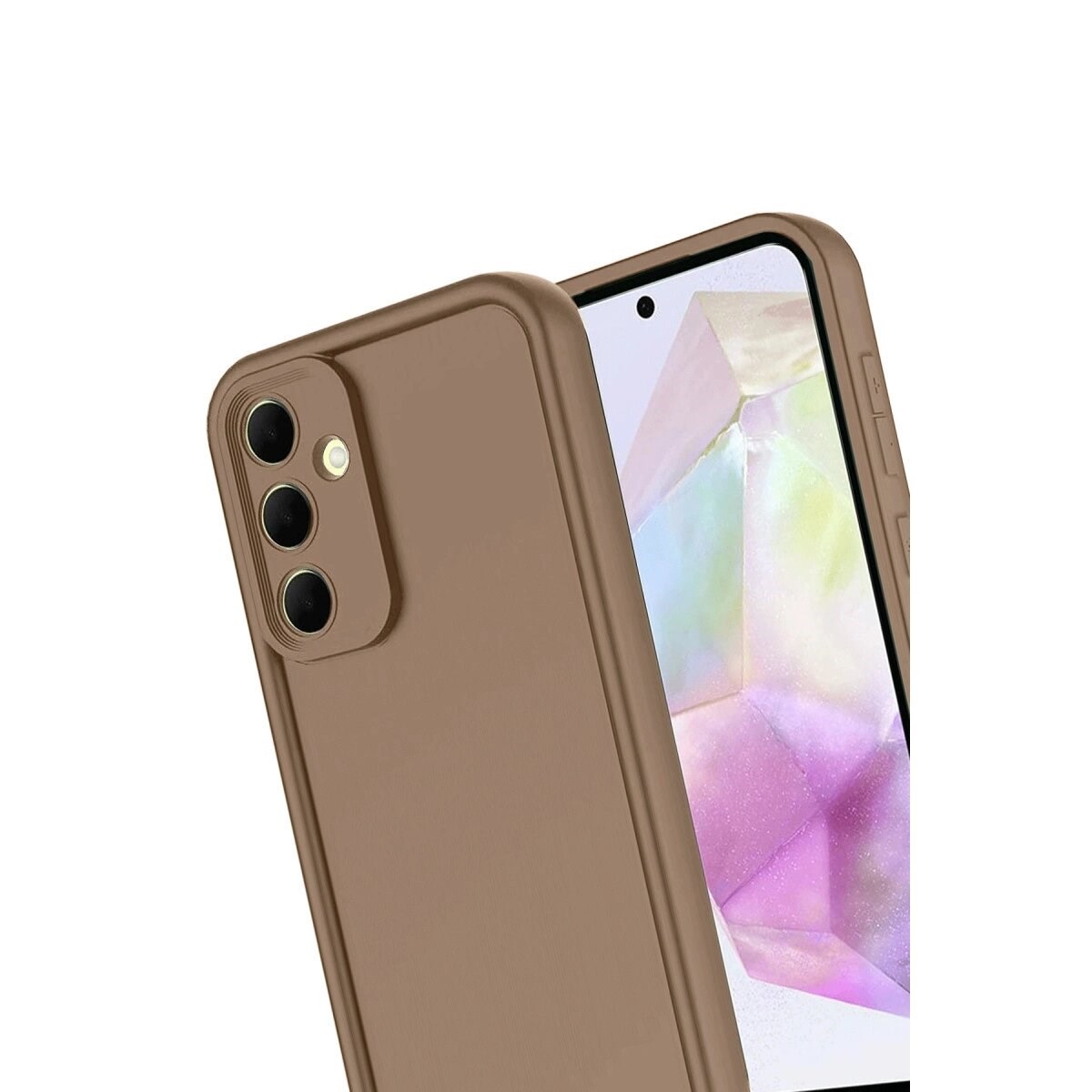 Samsung Galaxy A17 5g Viera Silikon - Kahverengi