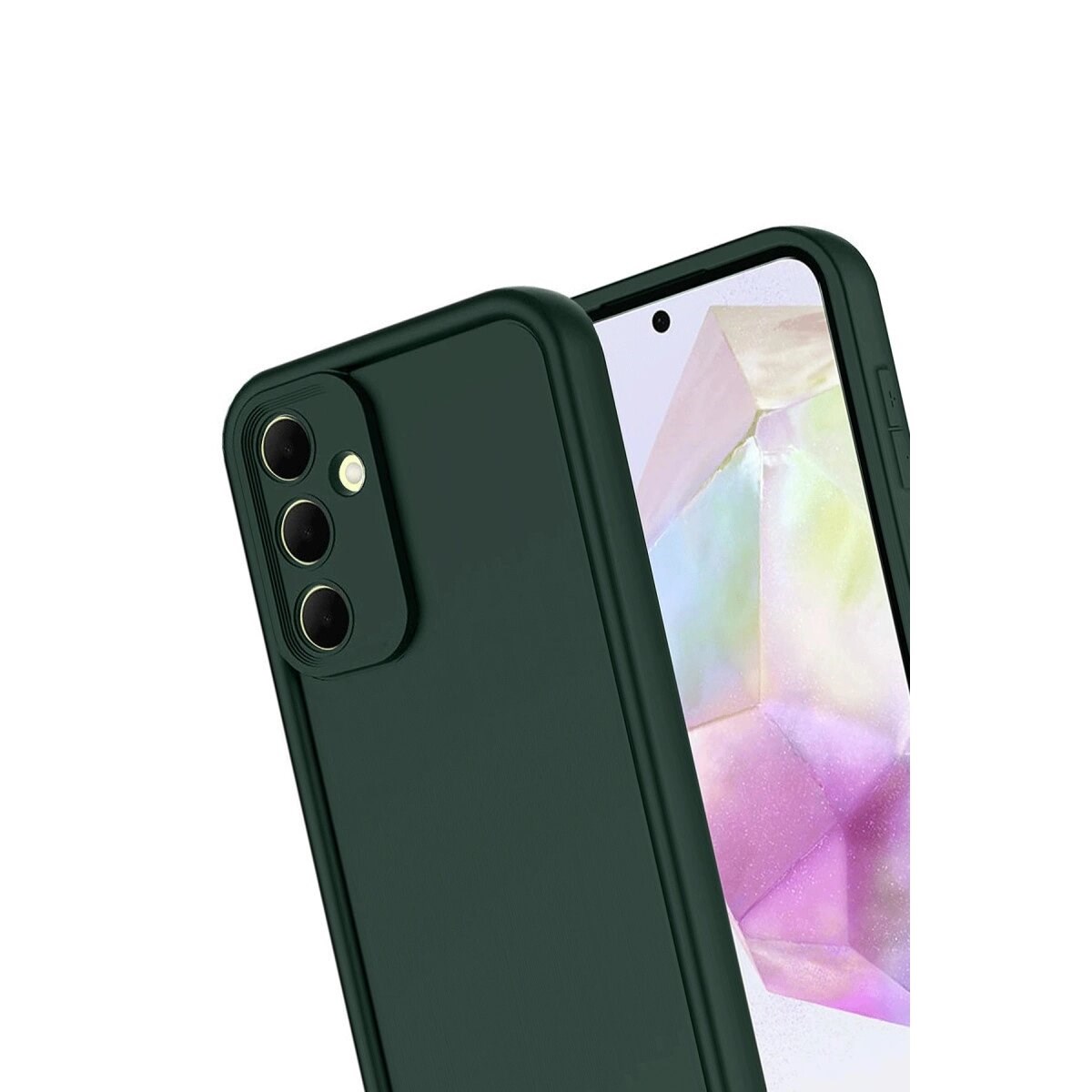 Samsung Galaxy A17 5g Viera Silikon - Koyu Yeşil