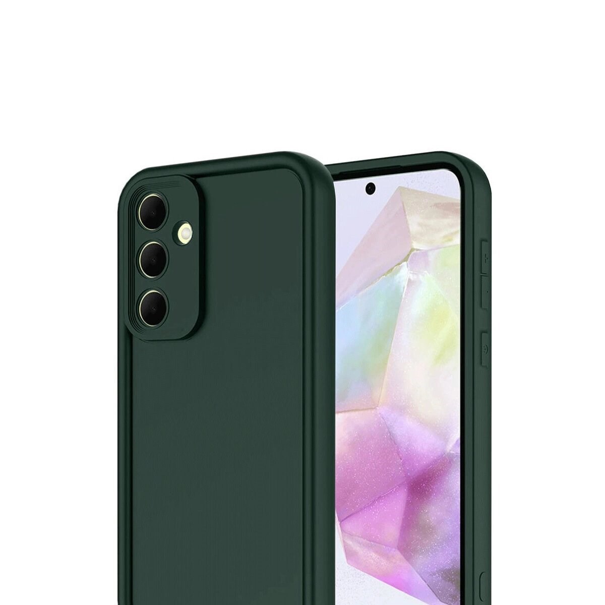 Samsung Galaxy A17 5g Viera Silikon - Koyu Yeşil