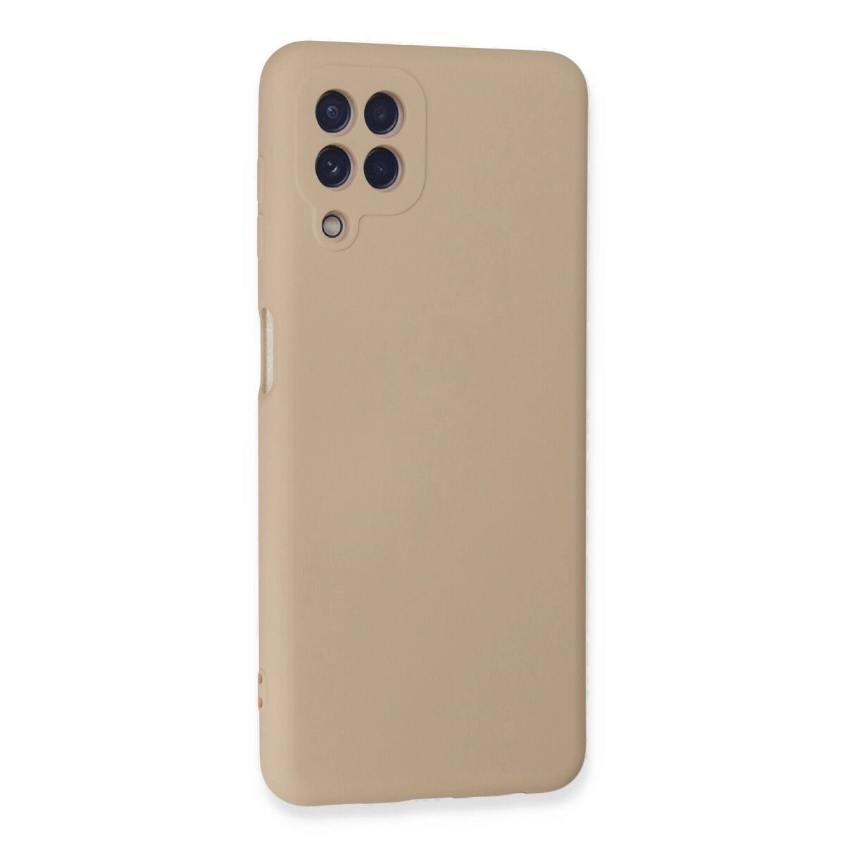 Samsung Galaxy A22 Kılıf Nano İçi Kadife Silikon - Pudra
