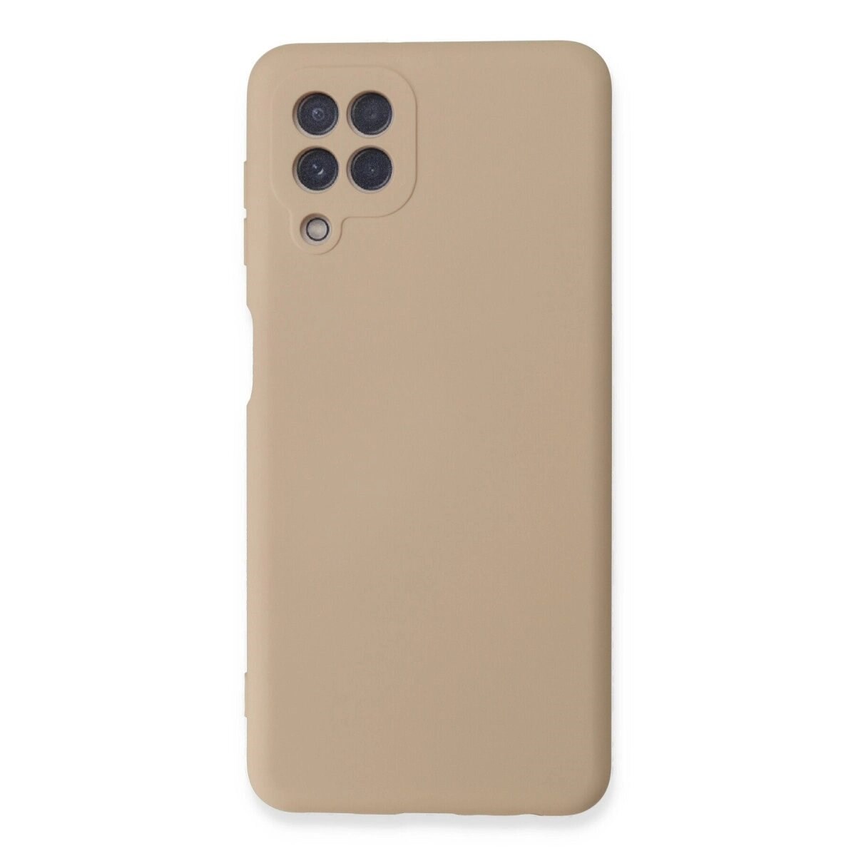 Samsung Galaxy A22 Kılıf Nano İçi Kadife Silikon - Pudra