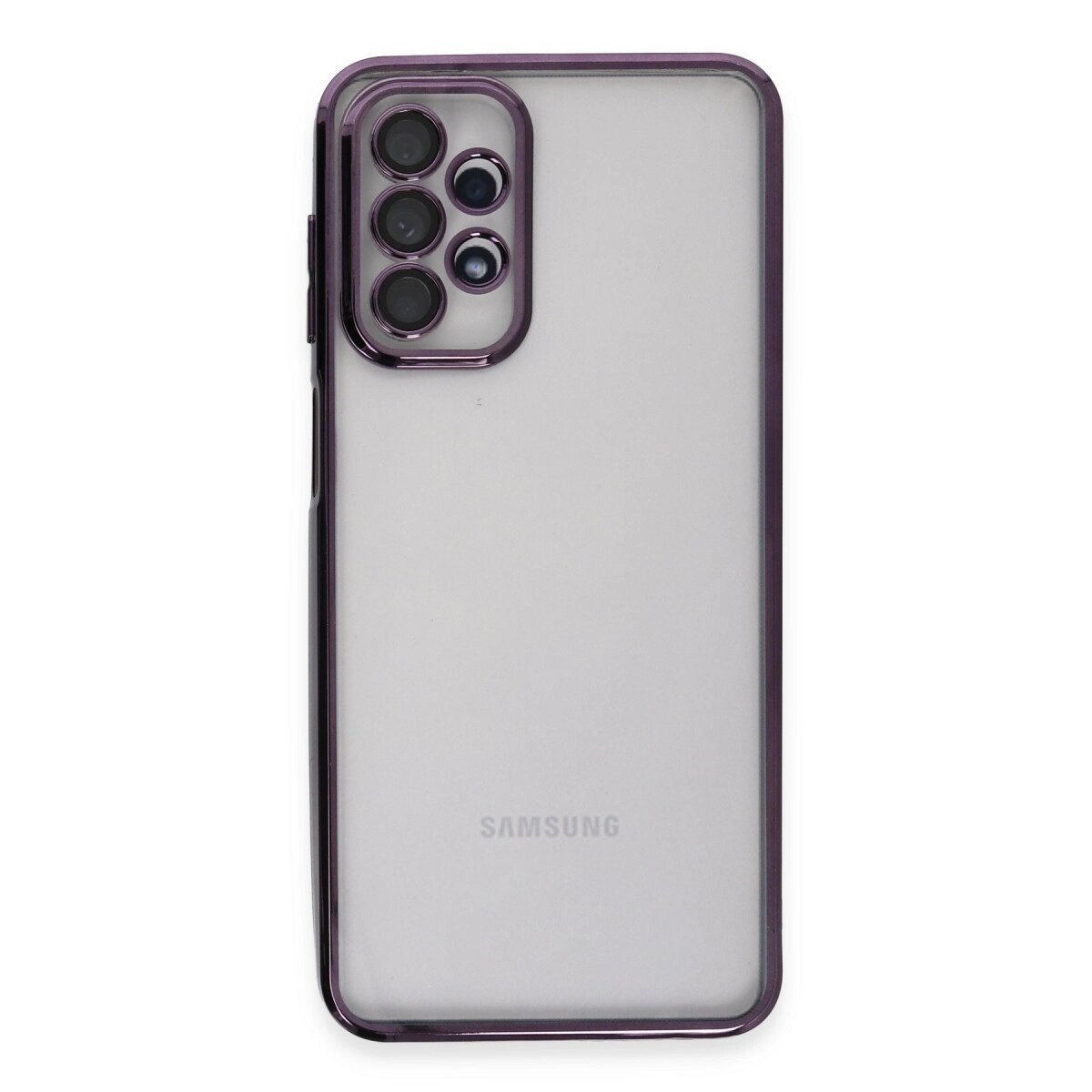Samsung Galaxy A23 4g Kılıf Razer Lensli Silikon - Mor